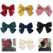 Yueser 7 pieces big Bowknot hair clips Big hair accessories bowl satin ribbon arc hair clips accessories for women lady (7 colors)