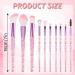 10 PCS Glitter Crystal Makeup Brush Set - Cute Bling Professional Synthetic Brushes for Eyes Lips & Face - Perfect for Women - Shop Internationally - Buy Online on GoSupps.com