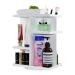 Spiretro Rotating Cosmetic Modular Organizer, Multi-Function Storage, 360 degree Carousel for Makeup, Toiletries, Vanity, Desk, Countertop, Bedroom, Closet, Made by Wood, White