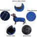 Minezi Waterproof Dachshund Winter Jacket | Wool Lined Adjustable Straps | Cozy Dog Clothing - Navy Size S (Back Length: 36-38cm) - Buy Online on GoSupps.com