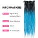 Handmade 24-Inch Thin Synthetic Dreadlock Extensions - Soft Crochet Hair in Blue | 20 Strands for Hip-Hop Style - Buy Online on GoSupps.com