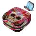 Menstruation pad bag with zipper women's napkin bag tampons collecting bags for women and girls (day of dead calavera sugar dead head flowers)