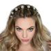 Double-Layered Headbands with Clip - Imitation Diamonds and Pearl | BeautyHair - Buy Online on GoSupps.com