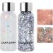 Body Glitter Gel Mermaid Sequins Chunky Glitter Liquid for Face Eyeshadow Hair Nail Long Lasting Sparkling Makeup Accessories/522 (Color : G Size : 2 Pack) 2 pack G