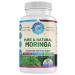 WHOLE WORLD WELLNESS Pure Moringa | Supports Immune & Gut Health | Sleep Aid | Rich in Antioxidants & Amino Acids | All Natural & Dairy Free | 60 Capsules | Made in The USA.