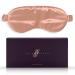 SILKSLEEK Eye Mask for Sleeping 22 Momme Pure Mulberry Silk Sleep Mask Filled with 100% Pure Silk Travel Essentials Super Soft & Comfortable Blackout Eye Mask in Gift Box (Rose Gold)