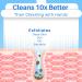 LAVO Facial Cleansing Brush - Electric Spin Scrubber for Face - Exfoliating Cleanser Blue/White - Buy Online on GoSupps.com