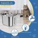 MISFANS Stainless Steel Cat Water Fountain | 74oz/2.2L Automatic Pet Water Dispenser with Filter Kit and Silicone Mat | Ideal for Cats and Dogs - Buy Online on GoSupps.com