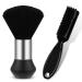 Barber Neck Duster Brush Set - Soft Barbier Neck Duster With Barber Trimmer Cleaning Brush Professional Barbier Dusting Hairbrush for Brush Off Hair Around Neckline And Ears