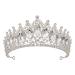 AW BRIDAL Silver Wedding Crown Tiara for Women Rhinestone Bridal Crown for Girls Princess Tiara Queen Crown for Wedding Crown for Brides (Silver)