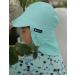 weVSwe Baby Toddler Sun Hat UPF 50+ Swim Cap with Flap Neck Protection - Light Green Blue - 6-12 Months - Buy Online on GoSupps.com