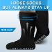 Extra Wide Diabetic Socks for Swollen Feet - Non Slip Grips for Men | Ideal for Edema Neuropathy Lymphedema Bariatric - Black - Buy Online on GoSupps.com