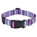 Mihqy dog collar adjustable soft & comfort dog collar Bohemian flowers geometric trunk design for small medium and large dogs (purple Bohemia L) L (neck circumference 38-63 cm width 2.5 cm) purple Bohemia