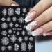 Nail Art Decorations Charms Flower Year Design Winter Nail Sticker 5D Embossed Snowflakes Christmas(5D-02) - Buy Online on GoSupps.com