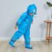 De feuilles Kids Button Rain Suit All-in-one Waterproof Puddle Suits Hooded Raincoat Jumpsuit 4-6 Years Blue - Best Children's Rain Suit - Buy Online on GoSupps.com