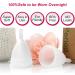 M Muncaso Menstrual Cup 2 Pack - Soft Flexible Medical Silicone Reusable Period Cup - White | Eco-Friendly Menstruation Solution - Buy Online on GoSupps.com