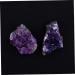 PRETYZOOM Purple Ornament 2pcs Amethyst Cluster Chips Rock Amethyst Gravel Geode Natural Crystal Adornment Irregular Fluorite - Buy Online on GoSupps.com