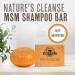 Grassfed Beauty MSM Shampoo Bar - Natural pH Balanced Non-Stripping Citrus Scent 4 oz for All Hair Types - International Shipping Available - Buy Online on GoSupps.com