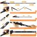 Anykuu Hiking Poles 2 Pack - Shockproof Ultralight Foldable Nordic Walking Poles (110-130cm) - Ideal for Camping & Outdoor Adventure | Orange - Buy Online on GoSupps.com