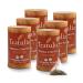 Teatulia Organic Masala Chai Tea | 96 Corn Silk Pyramid Tea Bags 6 Canisters x 16 Tea Bags Each | Whole-Leaf Tea Bags w/ Black Tea, Cinnamon, Cardamom, Ginger Root, Black Pepper & Cloves | Compostable Packaging for Organ