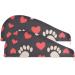 Paw Print Hair Towel 2 Pack | Super Absorbent Quick Dry Turbans with Red Hearts | Perfect for Women & Girls - Buy Online on GoSupps.com