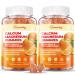 Calcium Magnesium Zinc Gummies with Vitamin D3 & K2 - High Absorption Magnesium Glycinate 400mg - Sugar Free Calcium Supplement - Support Nerve Muscle Mood & Immunity - for Adults Men Women Kids Orange 60 Count (Pack of 2)