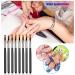 Premium HanyoSheng 8-Piece Nail Art Brush Set - Floral & Gradient Designs for Professional DIY Nail Art - Buy Online on GoSupps.com
