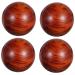 Beaupretty 4 pieces of carvings ornament craft zen meditation ball acupressure ball wooden trade chinese relaxation ball toy Stressbauer rosenholz adorn