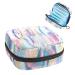 GIAPB Period Bag Sanitary Napkin Storage Bag Period Pouch Travel Makeup Bag Art Colorful Feahter Color1207