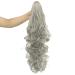 Imissu 24-Inch Thick Chaotic Curly Ponytail Extensions - Clip-In Jaw-Claw Hair Parts (Gray) | International Shipping Available - Buy Online on GoSupps.com