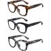 AMOMOMA Retro Oversized Blue Light Blocking Reading Glasses for Women - Brown Tortoise Frame with Blue and Grey Tortoise Design - 2.0x Magnification - Buy Online on GoSupps.com