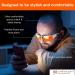 100% Blue Light Blocking Glasses - Amber Wraparound for Sleep Gaming & TV | Unisex White Platinum - Buy Online on GoSupps.com