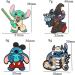 Cartoon Stitch Enamel Pins Set - Anime Merch Brooches Lapel Badges for Fans | 4Pcs Set - Buy Online on GoSupps.com