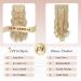 Feshfen Clip In Hair Extensions - 50cm Blonde Wavy 4PCs 180g Synthetic Hair for Women - Buy Online on GoSupps.com