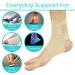 Vive Ankle Wrap - Adjustable Heel Brace Stabilizer for Sprained Foot - Compression Sport Sleeve for Swelling & Tendonitis - Beige - Women Men - Buy Online on GoSupps.com