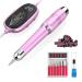 Electric Nail File  Nail Drills for Acrylic Nails Professional Gel Nail Kit Portable Efile Nail Drill with LED Display  Nail Drill Machine Manicure Pedicure Tool Nail Kit for Beginners Pink
