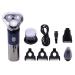 4 in 1 Wet Dry Use Multifunctional Hair Clipper Rechargeable Cordless Electric Hair Clipper Men's Shaver Trimmer Blue