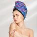 Hair Towel Wrap with Button | Quick-Dry Towel Turban for Effortless Hair Drying | Colorful Mushrooms Design - Buy Online on GoSupps.com