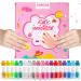 Tomicca children nail polish set 18 colors non -toxic odorless peel off aqua children's nail polish fast dry nail polish gifts kit for girls gift Christmas children children nail polish -18 colors