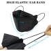 60PCS KF94 Black Disposable Face Masks - Individually Packaged 4-Ply Breathable Fish Mouth Type Mask for Daily Outdoor Use - Adjustable Nose for Comfort - Buy Online on GoSupps.com