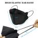 MC-A 55 Pack KF94 Black Face Masks - 4 Ply Disposable Individually Packaged Fish Mouth Type for Adults - Buy Online on GoSupps.com