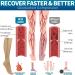 BLUEENJOY Zipper Compression Socks - 2 Pairs 15-20mmHg Open Toe Toeless for Women and Men - Black/Nude - Large/X-Large - Buy Online on GoSupps.com