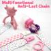 Dudoct 8 Pcs Dummy Clips for Girls | Baby Pacifier Holder Straps with Plastic Clasp & Silicone Ring Adapter | Fits All Dummies, Soothers, Teething Toys | Newborn Essentials - Buy Online on GoSupps.com