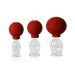 Lauschaer glass 3er cupping glass set with ball 20-25-30mm for professional medical fireless cupping ore-blown hand-shaped cupping glass cupping glass