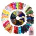 50 pieces including hair tie scrunching elastic hair bands colorful hair accessories for women girls with 1 piece of storage bag
