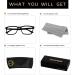 ANDWOOD AR002 Black Blue Light Blocking Glasses | Large Frame Anti Blue Ray Computer Filter for Men and Women | Lightweight Bluelight Blocker with Anti-blue Light Lens - Buy Online on GoSupps.com