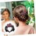 FRCOLOR Glitter Hair Accessories Ball Head Twist Clamp Miss Bracket The Flowers Leather Rhinestone Hair Clip - Buy Online on GoSupps.com