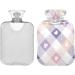Naanle Hot Water Bottle | Valentine's Day Tartan Plaid | 1L Pain Relief for Back Hands & Feet | Warm & Cold Therapy - Buy Online on GoSupps.com