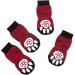 Shop Harfkoko Indoor Anti-Slip Socks for Dogs & Cats | 8 Sizes S-5XL | Silicone-Gel Paw Protection & Traction | Black & Red - Buy Online on GoSupps.com