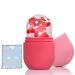Kateluo ice cube shapes & shells ice face scooter with a handkerchief Ice Face Rollerlauf face eyes and neck apply the skin to lighten the skin and strengthen the natural radiation pink